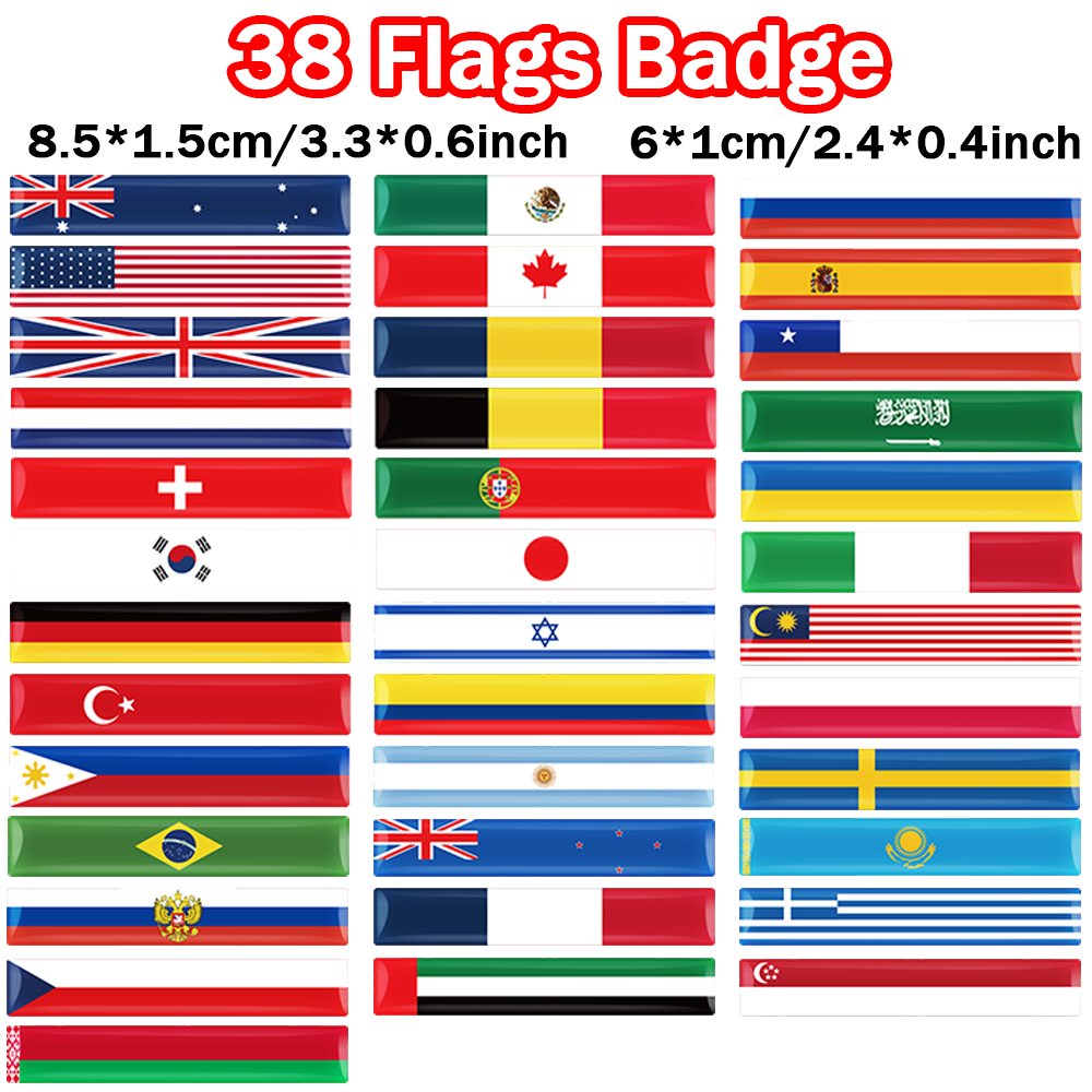 4pcs 3D Epoxy Flag Badge Auto  - Motorcycle Gear Outlet avaliação e preço