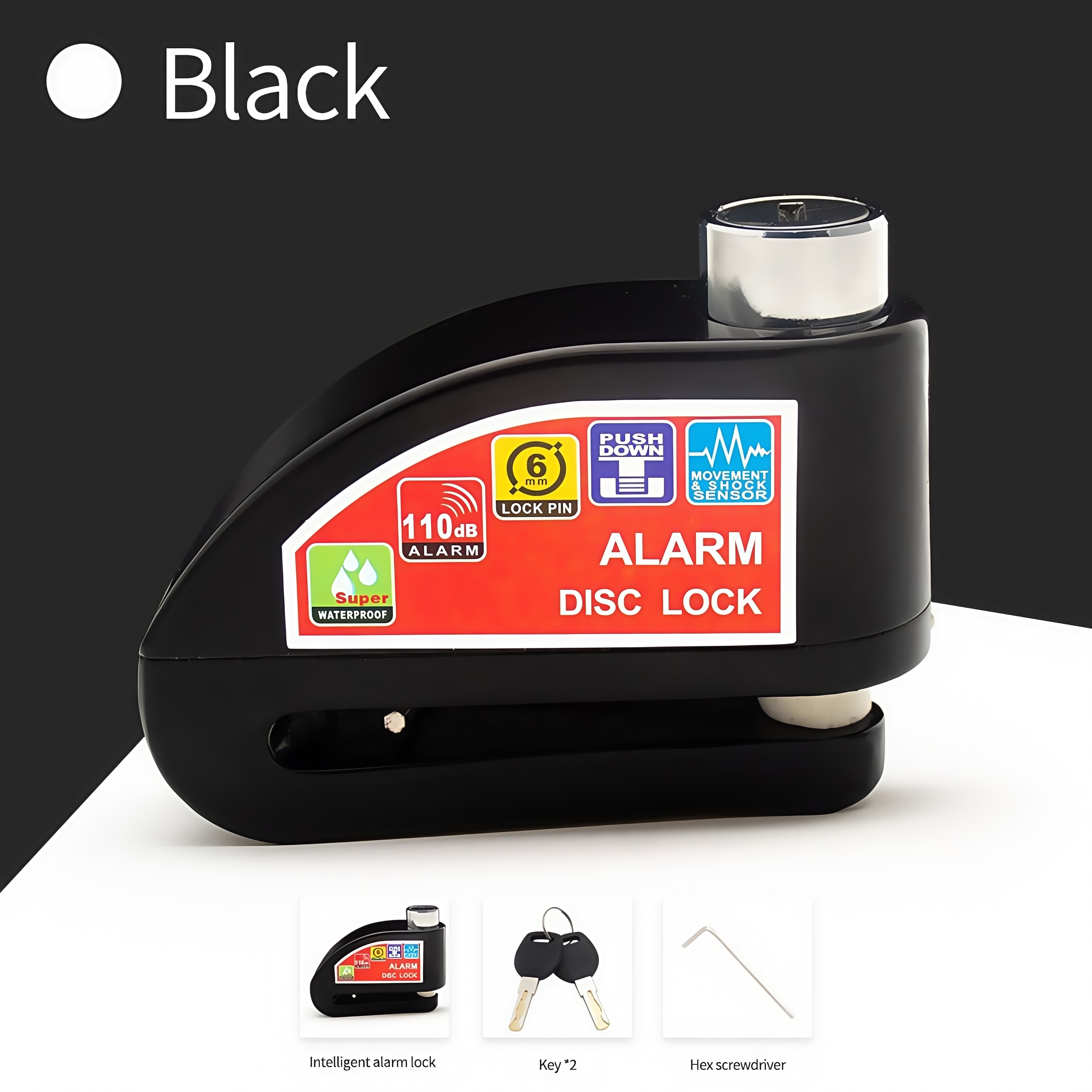 Waterproof Disc Brake Alarm Lo - Disc Lock Brake avaliação e preço