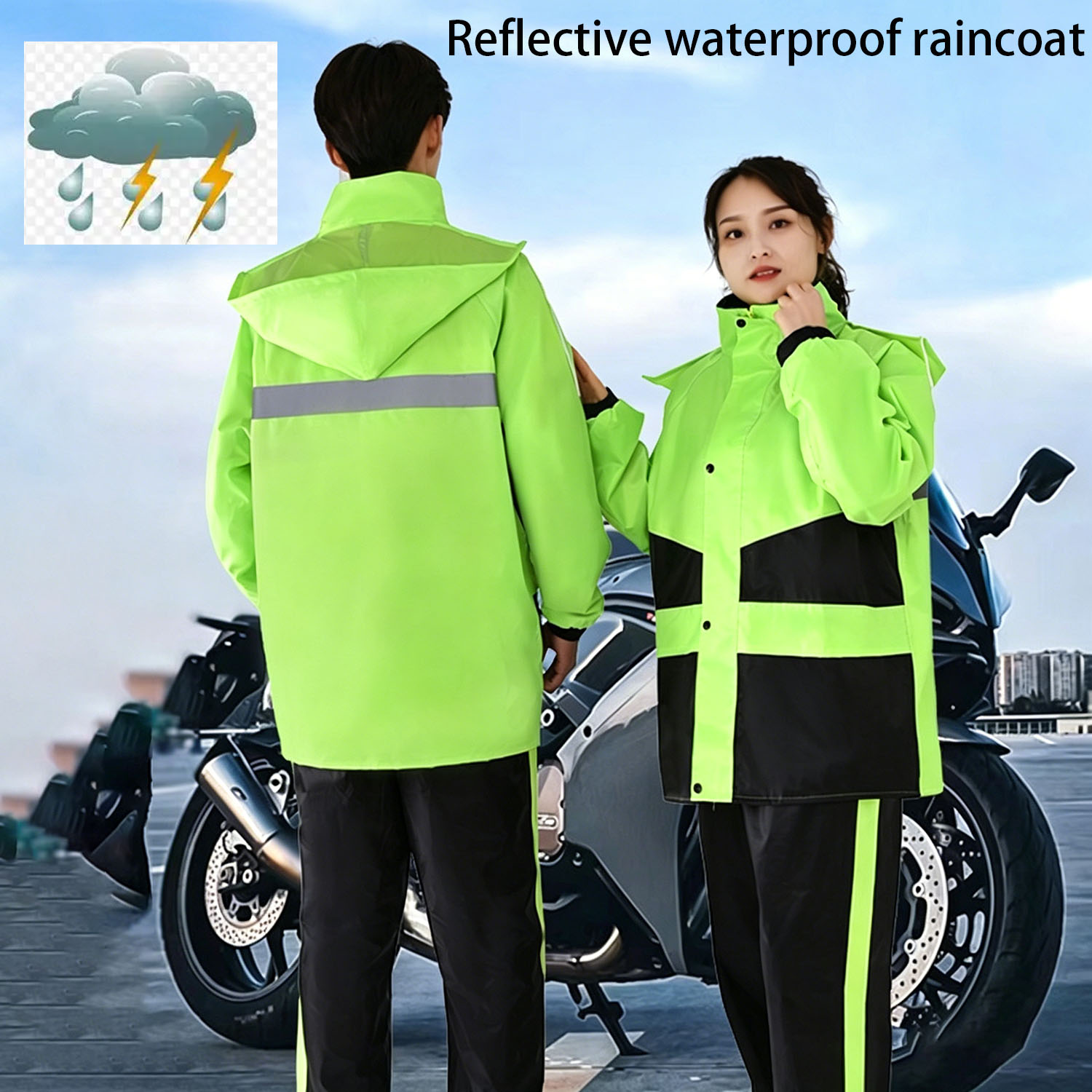 Motorcycle Raincoat Suits Men  - Motorcycle Wearing Gear avaliação e preço