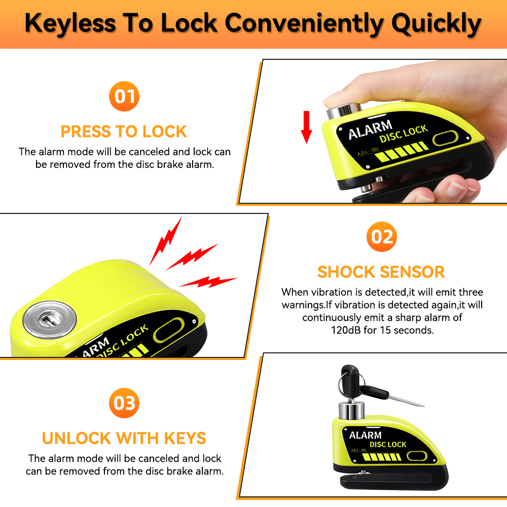 New Bike Motorcycle Alarm Disc - Disc Lock Brake avaliação e preço