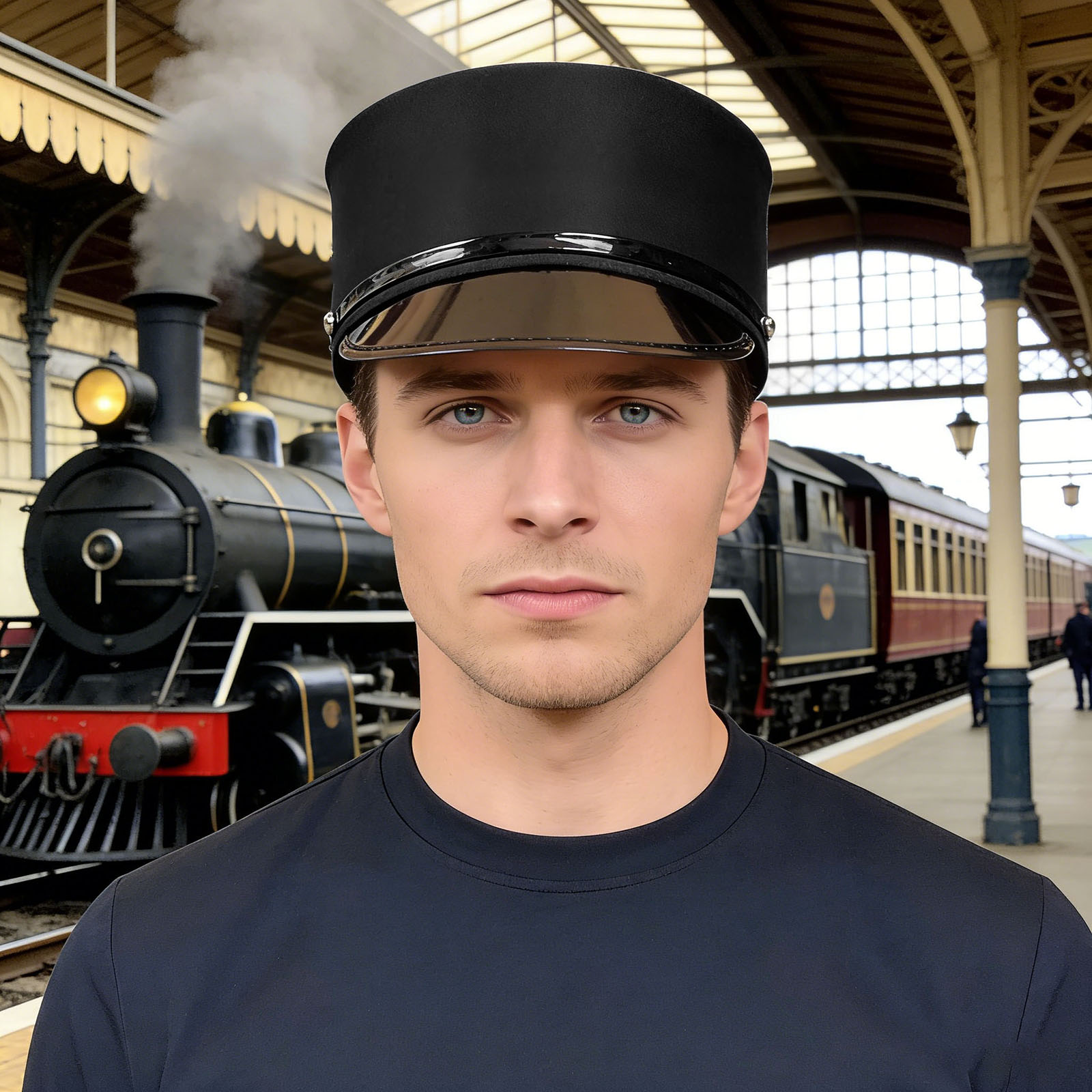 Train Engineer Conductor Drive - Helmet Full Face avaliação e preço