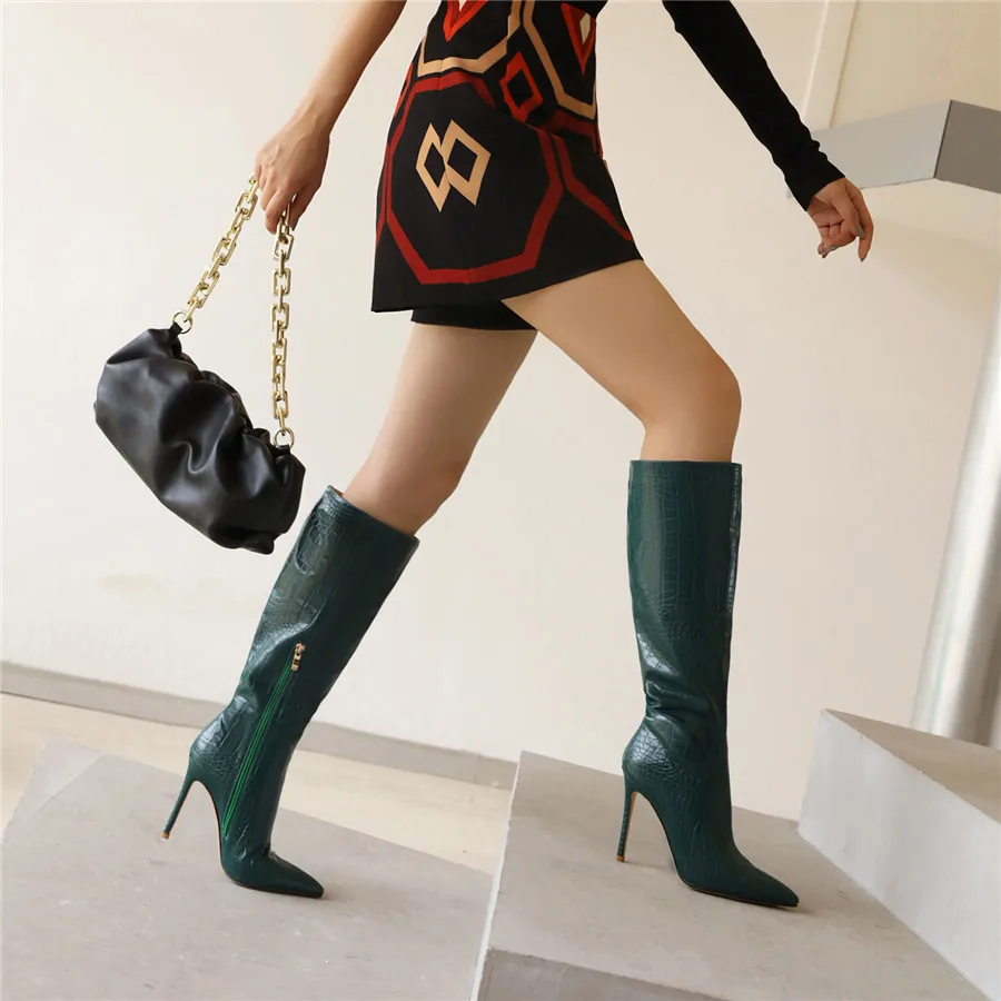 Shiny Silver Gold Women Knee H - Riding Boot Short avaliação e preço