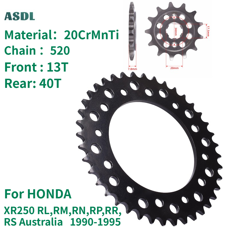 520 13T 40T Motorcycle Front R - Motorcycle Gear Australia avaliação e preço