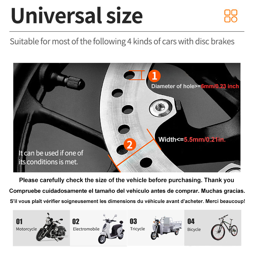 Motorcycle Bicycle Alarm Lock  - Disc Lock Brake avaliação e preço