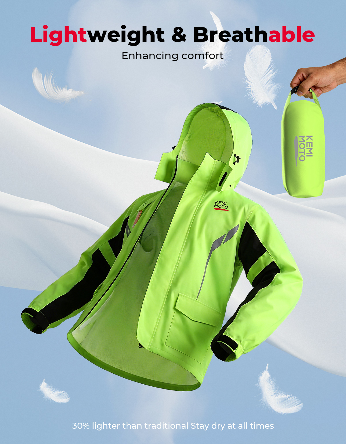 KEMIMOTO Unisex Waterproof Rai - Motorcycle Wearing Gear avaliação e preço