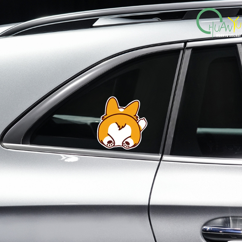 Car Cartoon Car Sticker Corgi  - Motorcycle Gear Outlet avaliação e preço