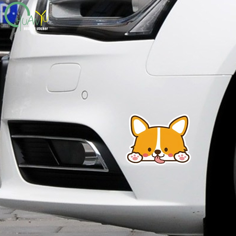 Car Cartoon Car Sticker Corgi  - Motorcycle Gear Outlet avaliação e preço