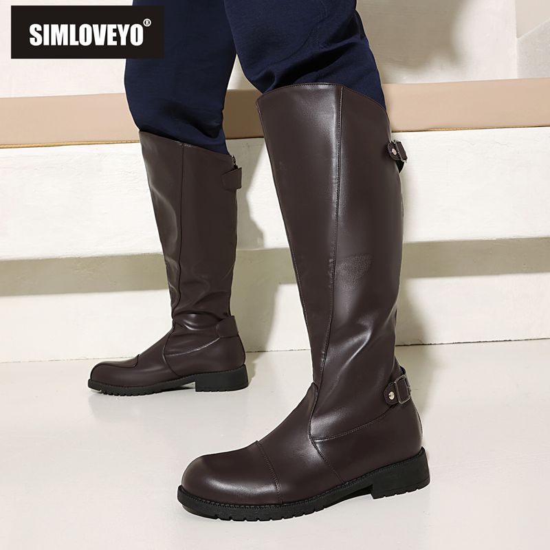 SIMLOVEYO 2025 Casual Men's Kn - Riding Boot Short avaliação e preço