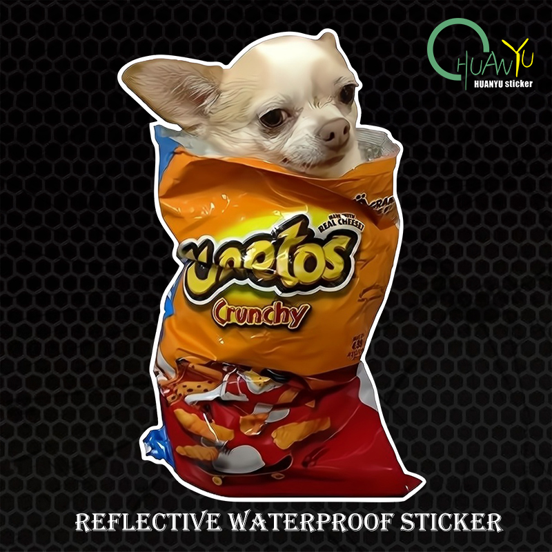Cute puppy reflective sticker  - Motorcycle Gear Outlet avaliação e preço
