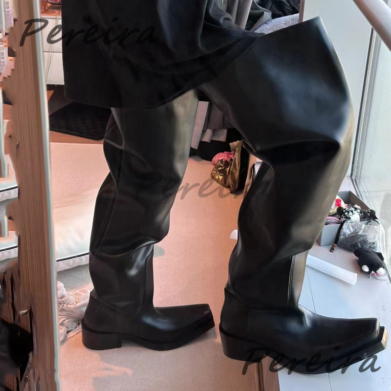 Thick Soled Over The Knee Boot - Riding Boot Short avaliação e preço