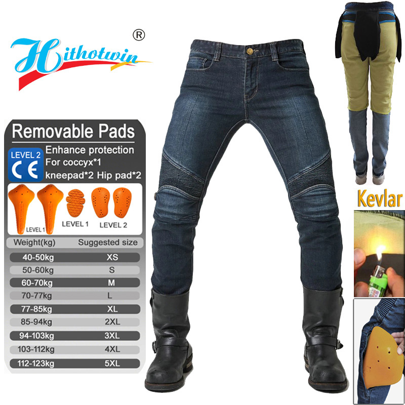 Men Aramid Motorcycle Jeans Wi - Motorcycle Wearing Gear avaliação e preço