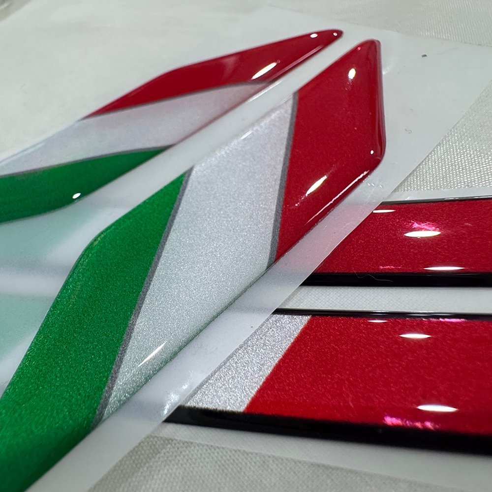 Italy Flag 3D Epoxy Sticker Mo - Motorcycle Gear Outlet avaliação e preço