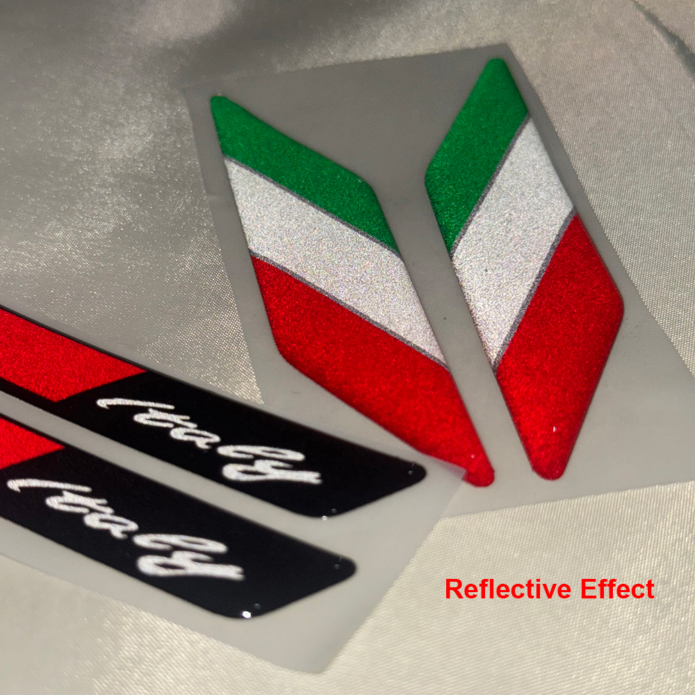 Italy Flag 3D Epoxy Sticker Mo - Motorcycle Gear Outlet avaliação e preço